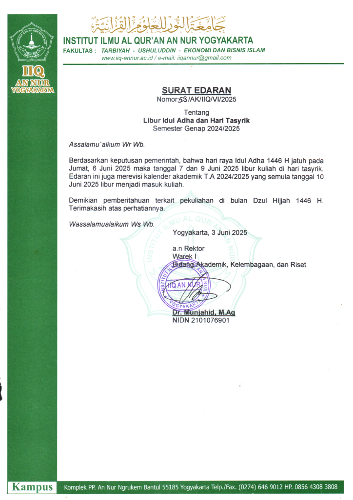Libur Idul Adha dan Hari Tasyrik